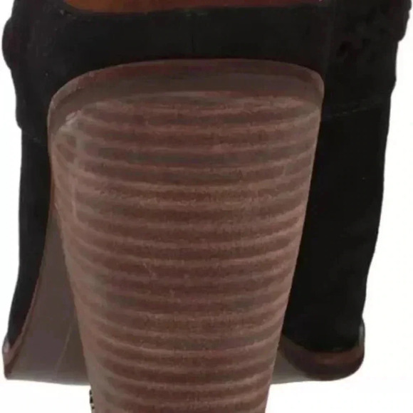 Sam Edelman Alison Desert Olive Pointed Toe Stacked Heel Leather Mules SZ 10 - Picture 2 of 9